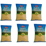 Kit Com 6 Flocão De Milho Puro 500g São Braz Não Transgênico