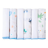 Kit Com 6 Paninhos De Boca Karinho 30cm X 30cm Estampados