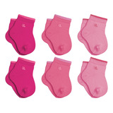 Kit Com 6 Pares Meias Baby Lupo Bebe Lisa Infantil Original