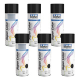 Kit Com 6 Tinta Spray Preto