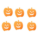 Kit Com 6 Unidades Aplique De Eva Abobora Hallowen 7cm