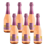 Kit Com 6 Unidades Espumantes Del Sole Rosé Doce Rose 660ml