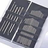 Kit Com 60 Agulhas De Costura E Passador De Linhas