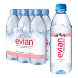 Kit Com 6un Água Mineral S Gás Francesa Evian Pet 500ml