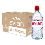 Kit Com 6un Água Mineral S Gás Francesa Evian Pet 750ml