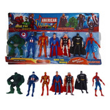 Kit Com 7 Bonecos Super Herois Vingadores