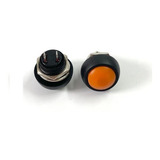 Kit Com 8 Botão 12mm À Prova D Água Pbs 33b Cor Laranja