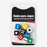 Kit Com 9 Dados Coloridos Ou Brancos - 14 Mm Material Resistente Perfeitos Para Jogos E Coleções Diversão Garantida -Colorido-