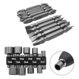 Kit Com 9 Soquetes 5 A 13mm 10 Ponteiras P Parafusadeira