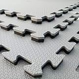 Kit Com 9 Tatames Dupla Face Cinza Com Preto 50x50x2cm