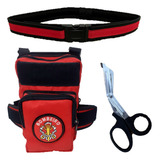 Kit Com Cinturão Tático Bornal De Perna E Tesoura