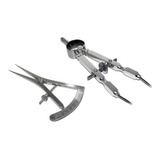 Kit Com Compasso Ponta Seca E Especimetro Castroviejo Ice