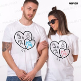 Kit Com Duas Camisetas Namorados Casal Por Onde Eu For Ref09