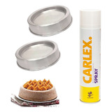 Kit Com Duas Formas Para Bolo Desmoldante Unta Forma Carlex