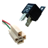 Kit Com Rele 70a 24v E Tomada Conector Soquete Para Rele