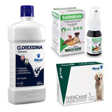 Kit Com Shampoo Tratamento Dermatite Canina
