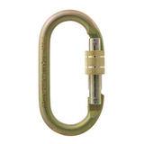 Kit Com Três Mosquetão Aço Oval Rosca 23kn Trava Dupla