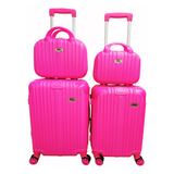 Kit Com2 Malas De Viagem Frasqueira P pp Bordo Rodinha 360
