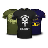 Kit Combat 3 Camisetas Militares Team Six