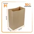 Kit Combo Com 100 Sacos De Papel Kraft 24 X 12 5 X 30 Cm  m 