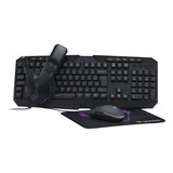 Kit Combo Gamer 4x1 Teclado Mouse Headset Mouse Pad