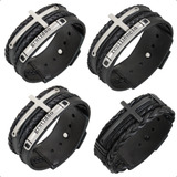 Kit Combo Pulseiras Couro