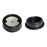 Kit Comedouro Anti Formigas Bebedouro Não Molha Pelos Preto