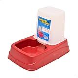 Kit Comedouro-Bebedouro Dupla Função Dispenser Automático 1 Kg Ração-1-5 Litros Água Cães E Gatos-1 Vermelho-