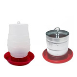 Kit Comedouro Tubular 3kg Aves E Bebedouro 2 Litros
