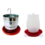 Kit Comedouro Tubular 3kg E Beb 2 Litros Aves E Galinhas