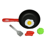 Kit Comida Cozinha Brinquedo Infantil Frigideira Alimentos