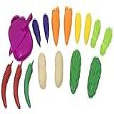 Kit Comida De Brinquedo Para Boneca Infantil Vegetais Faca E Tábua Happy Kitchen BBR TOYS