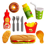 Kit Comidinha De Brinquedo Fast Food