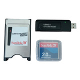 Kit Compact Flash 2gb + Leitor Cfusb + Adap Pcmcia Fanuc