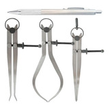 Kit Compassos Med 150mm 6 Externo interno reto Riscador