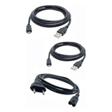 Kit Compatível Sony Ps4 Cabos P Ps4 1 Energia 2 De Usb