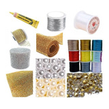 Kit Completão P Chinelo Perolas Strass Ponto De Luz Manta
