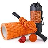 Kit Completo 4x1 Lorben Rolo De Massagem Bastão Miosfascial Bola Lacrosse Faixa Elástica Band Bolsa GT6320 O
