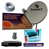 Kit Completo Antena Parabólica Banda Ku Receptor Century