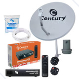 Kit Completo Antena Parabólica Banda Ku Receptor Century