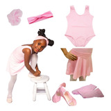 Kit Completo Ballet Infantil Balé Uniforme 6 Peças Bailarina