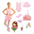 Kit Completo Ballet Infantil Balé Uniforme 6 Peças C  Bolsa