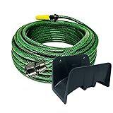 Kit Completo De Mangueira De Jardim Trançada Com Suporte Esguicho União E Fixação Tamanho 20m
