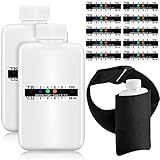 Kit Completo De Teste De Urina 14 Peças 2 Frascos Vazios Portáteis 10 Tiras Adesivas De Teste De Temperatura Alça Oculta Bolsa Oxford Frascos De Teste De Urina Adesivo De Tira De Urina Estilo Simples 