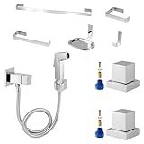 Kit Completo Ducha Higiênica Com Registro 1 4 De Volta E Suporte   Cromado Premium Em Metal Inox   Banheiro Moderno E Sofisticado
