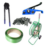 Kit Completo Esticador Selador Selo Carrinho E Fita Pet 16mm