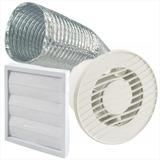 Kit Completo Exaustor Banheiro E Ambientes 100mm Bivolt