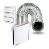 Kit Completo Exaustor Banheiro Silent Grade E Duto 20cm