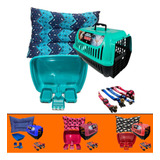Kit Completo Gato Caixa Transporte Areia Colchonete Premium