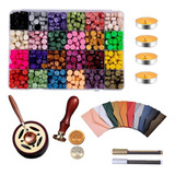 Kit Completo Lacre Carta 600 Ceras Sinete Carta Vela Forno